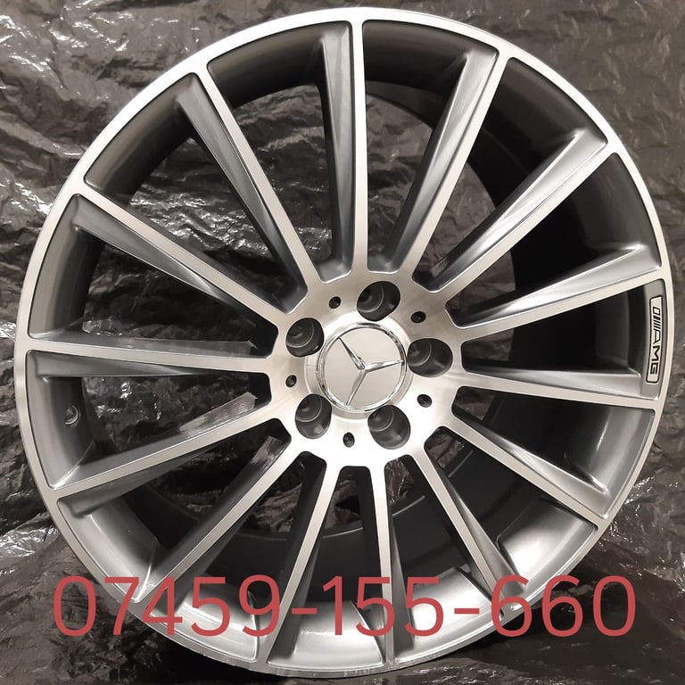 4X NEW ALLOY WHEELS (20" INCH ALLOYS) GREY MERCEDES TURBINE 14 SPOKE AMG C E S CLASS CLS SLK GLA CLA