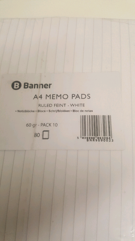 A4 Lined Notepads (×60) £30