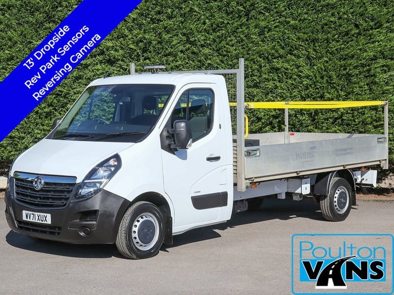 image for 2021 Vauxhall Movano F3500 FWD  BiTurbo 135BHP 13' L3 LWB DROPSIDE PICK UP , Air Con, Rev Cam Dro...