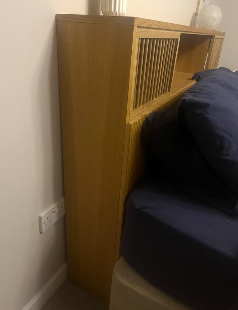 FREE - La Redoute OAK HEADBOARD WITH STORAGE.