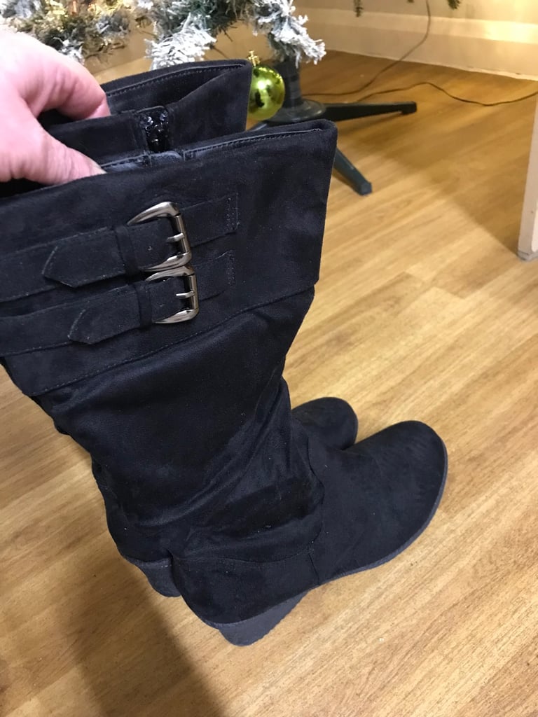 image for As new suede calf length boots size6
