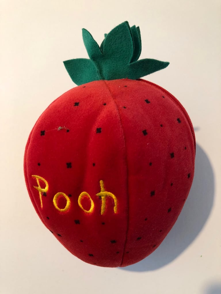 image for Disney Store 2001 Winnie the Pooh Strawberry 7in Beanie, Tagged
