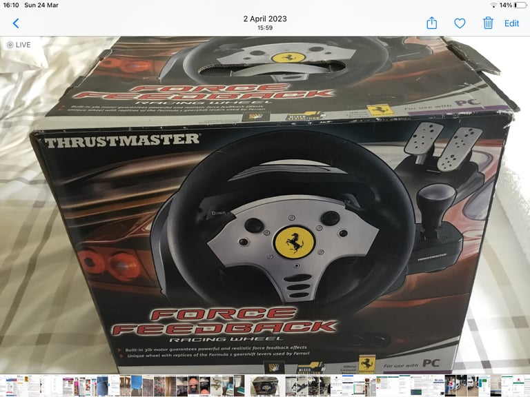 image for Thrustmaster Force feedback Racing wheel & Pedals