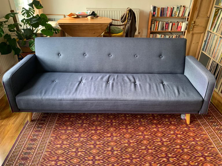 Made dot com Dark Blue Sofa Bed / Click Clack