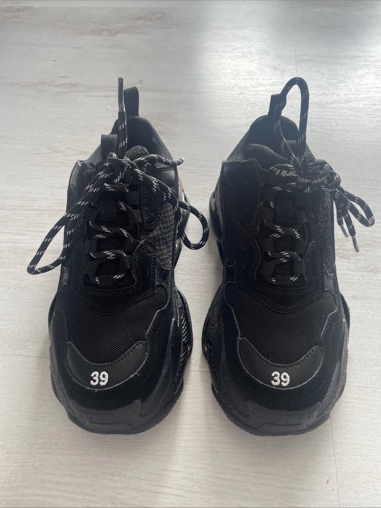 image for Black balenciaga triple s trainers 