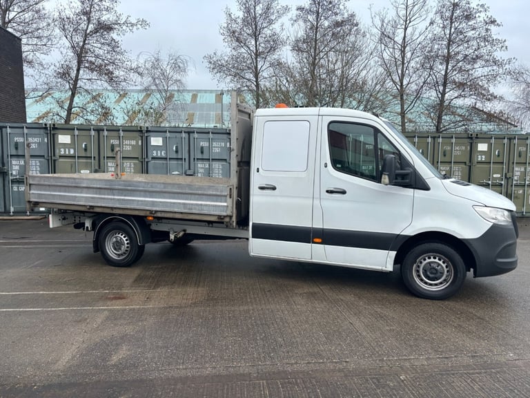2012/70 MERCEDES SPRINTER DROPSIDE CREW CAB WHITE PICK UP 1 OWNER 
