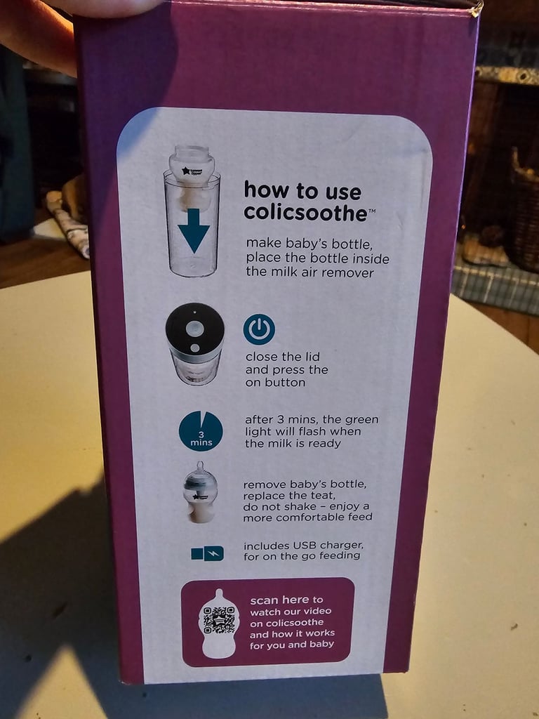 Used once - tommee tippee colic soothe milk air remover
