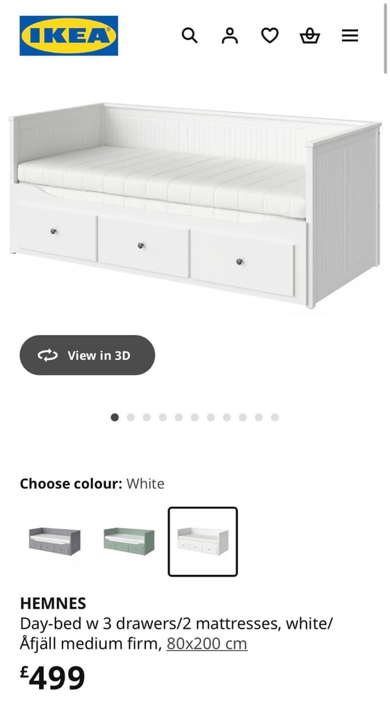FREE DELIVERY - IKEA Hemnes Day bed + 2 Mattresses