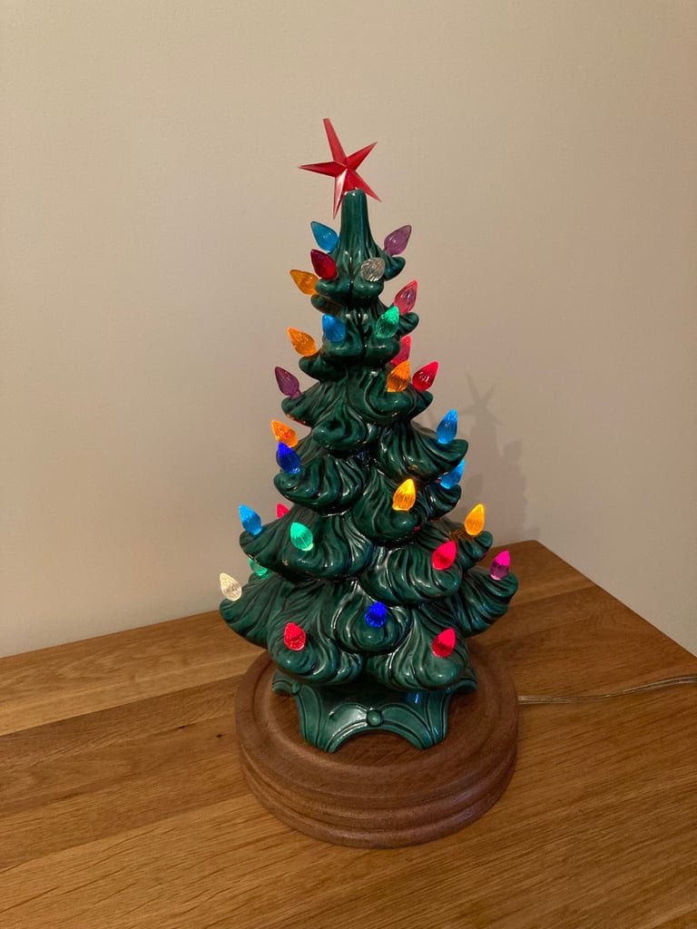 image for Vintage ceramic green Christmas Tree ornament