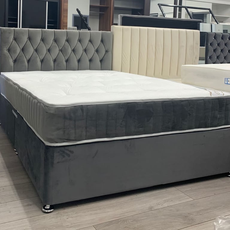 image for DOUBLE ~ KING SIZE Divan Bed With Mattress ====== Get Fast Home Delivery ~~~