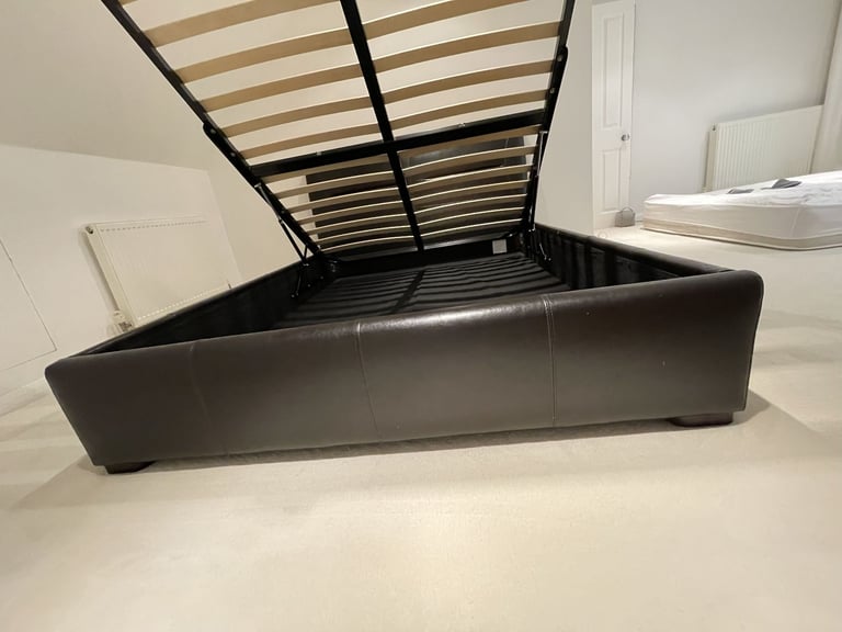 King Size Faux Leather Ottoman Bed Frame