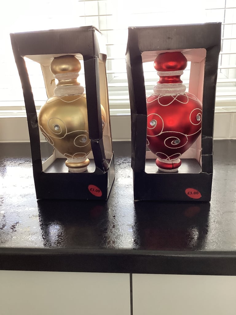 Two new boxed Christmas ornaments £1.50 each