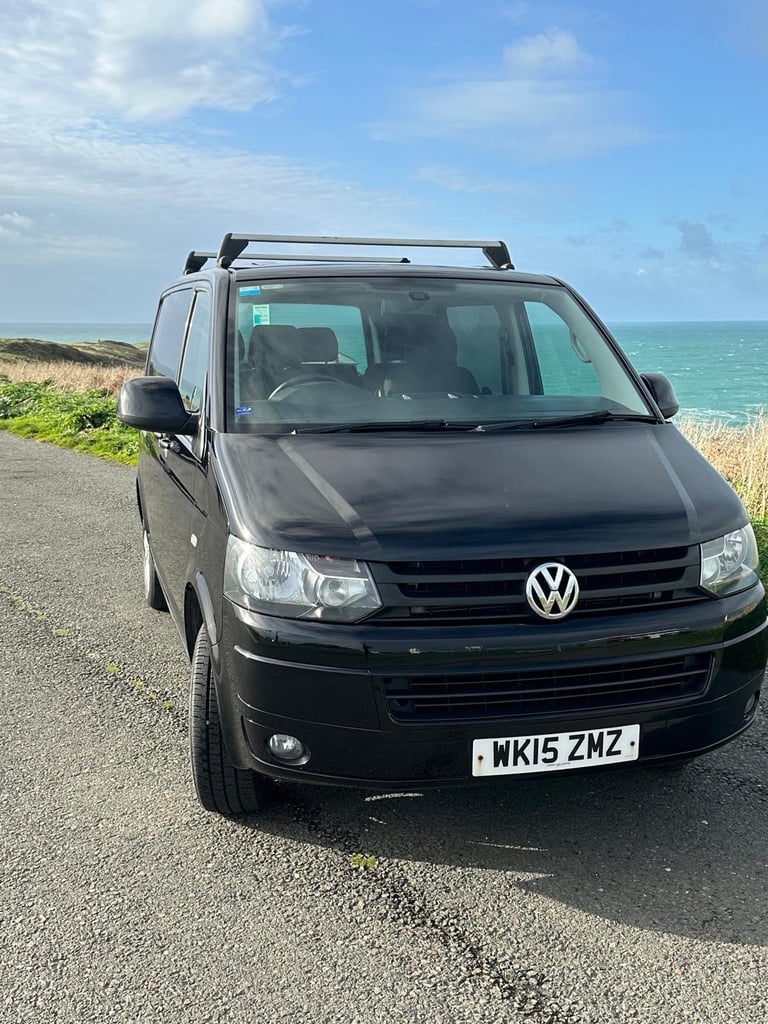 Black VW Transporter T5 Volkswagen, TRANSPORTER, Window Van, 2015, Manual, 1968 (cc)