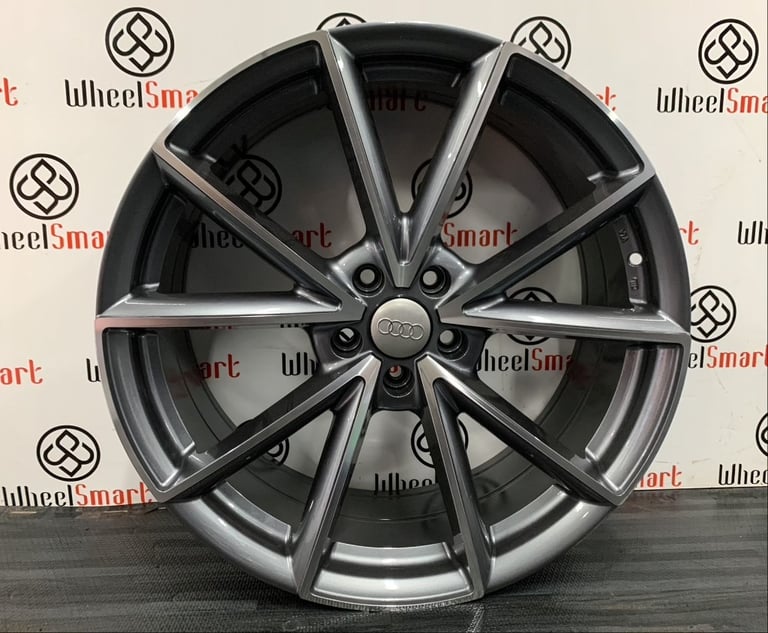 BRAND NEW 19" AUDI RS4 STYLE ALLOY WHEELS - GLOSS GREY POLISHED - 5 X 112