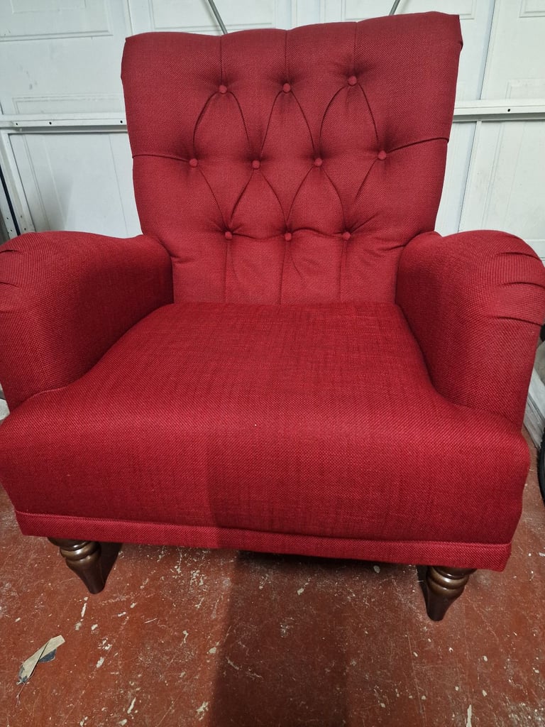 image for Red Buttoned Armchair 