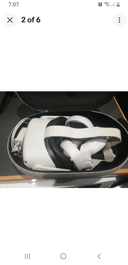 The Meta Quest 2 headset with hard carry case 