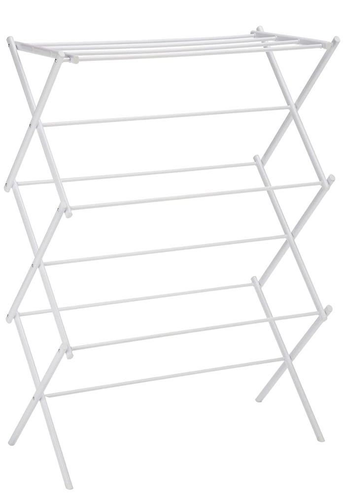 Amazon Basics Foldable Laundry Rack Clothes Air Drying Stand White