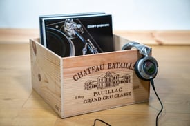 image for French Wooden Wine Boxes - IDEAL LP Records & Vinyl Display / Storage
