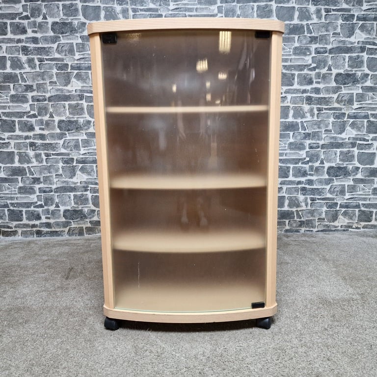 image for Beech TV or Hi-Fi Unit with Frosted Glass Door