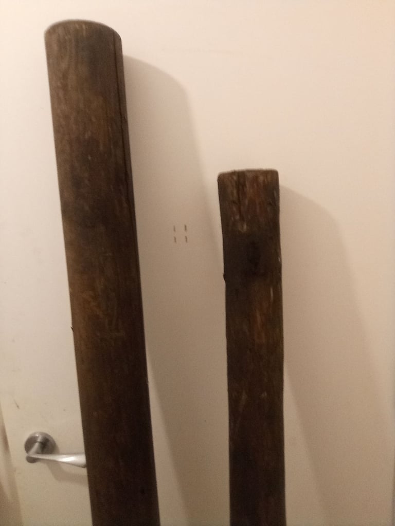 4ins round wooden post 3 at 2 metre 