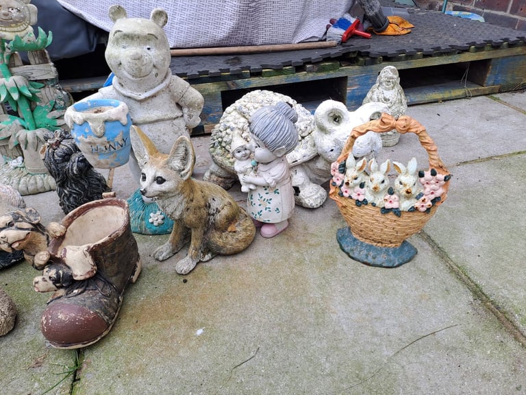 Various 16  garden statues and sizes see photos 