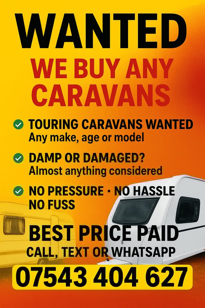 Caravans wanted caravans 
