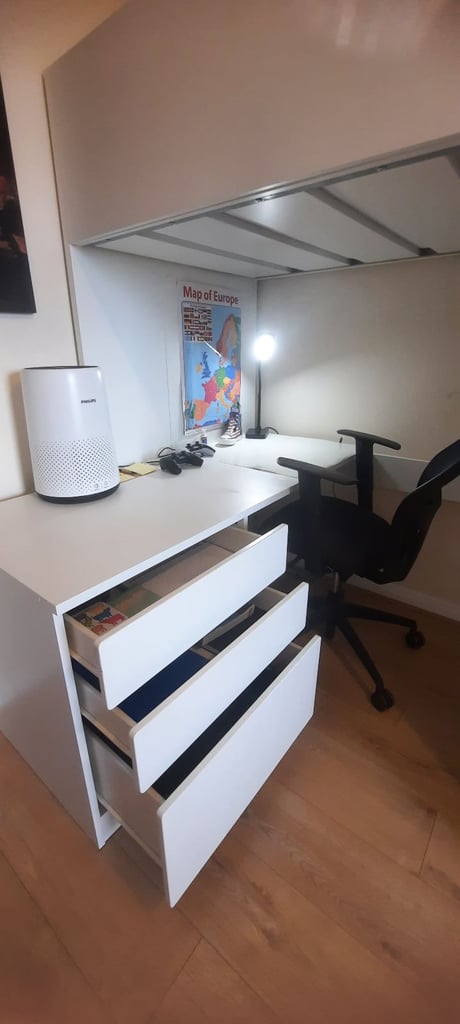 Ikea bunk bed and desk