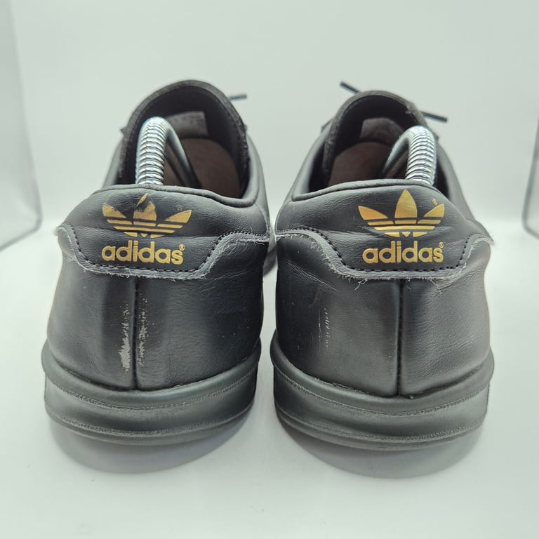 Adidas Hamburg Originals Black Leather Men's UK 9 Striped Casual Terraces
