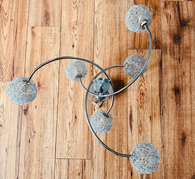 Next crome silver ceiling light 