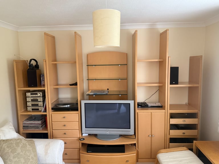 Shelving units x4 with cupboard and drawer inserts