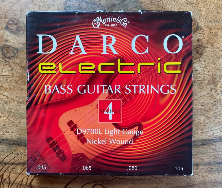 image for Bass Guitar strings Martin & Co Darco Light gauge nickel wound.