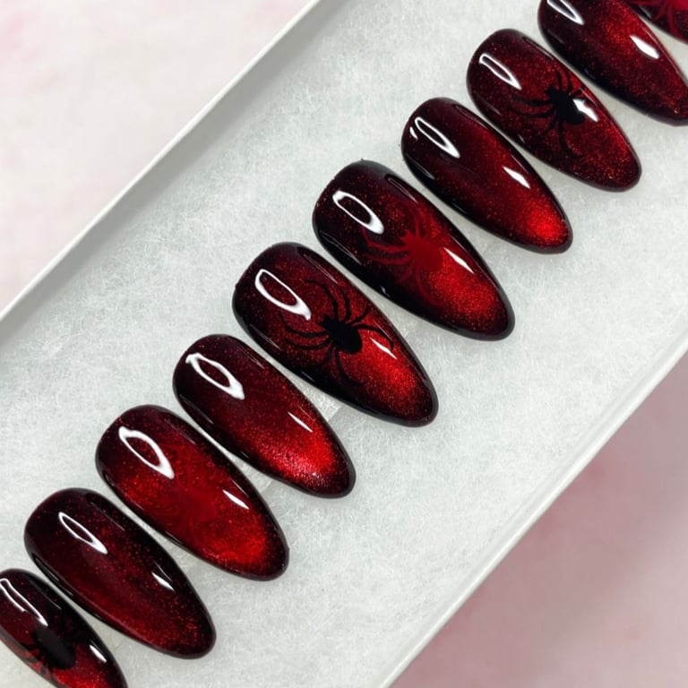 HALLOWEEN PRESS-ON NAILS - CUSTOM, HAND-PAINTED, AFFORDABLE