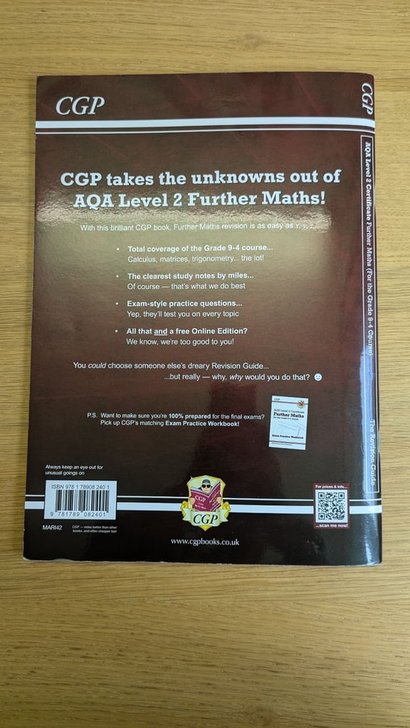 CGP AQA GCSE Further Maths (Level 2 Certificate) Revision Guide