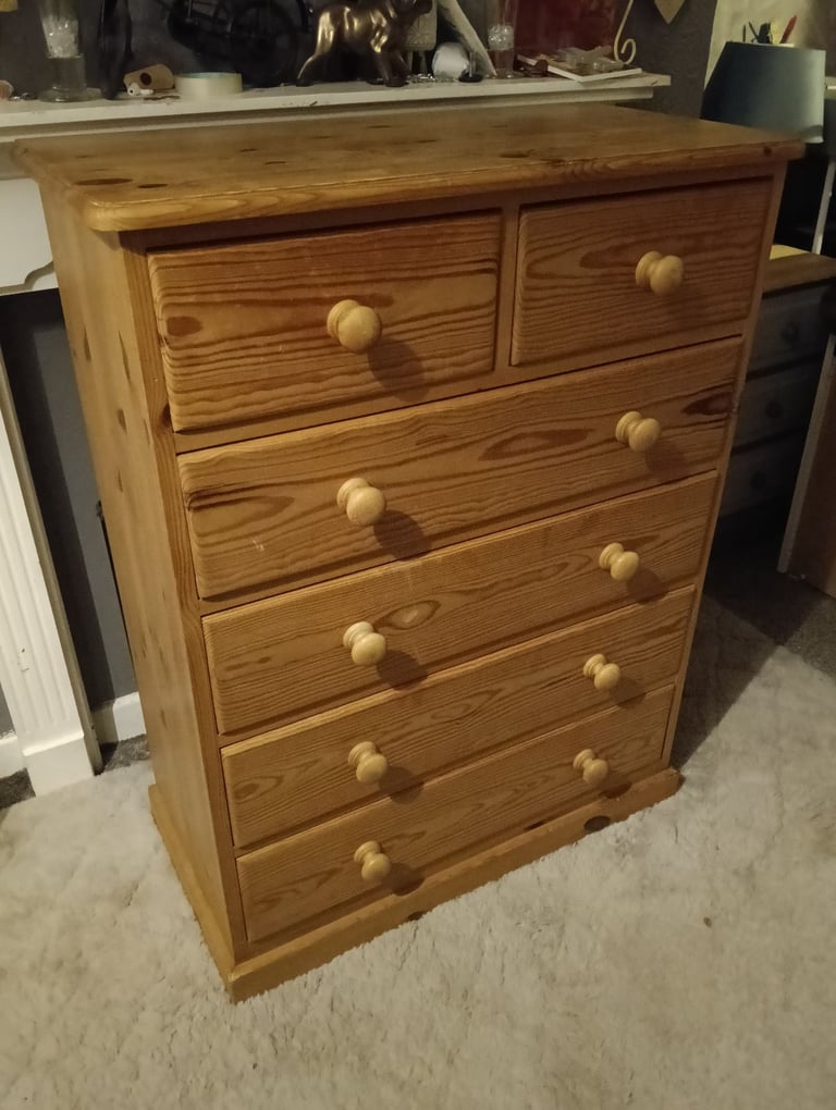 image for Solid pine chest of drawers 