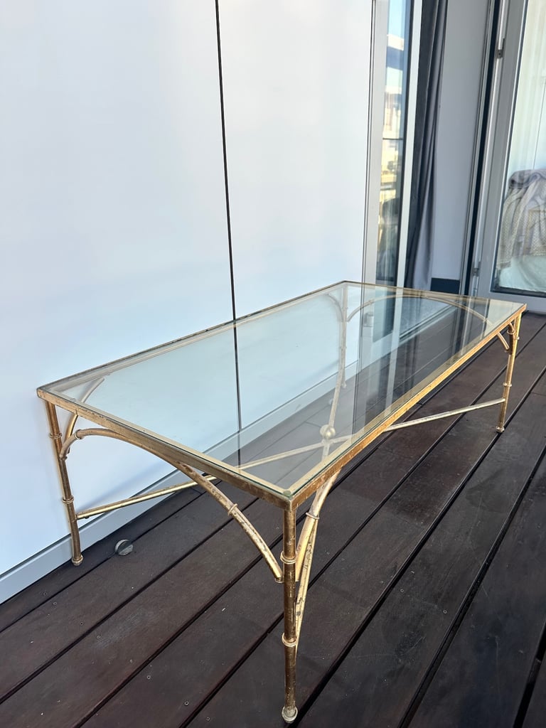 Glass coffee table