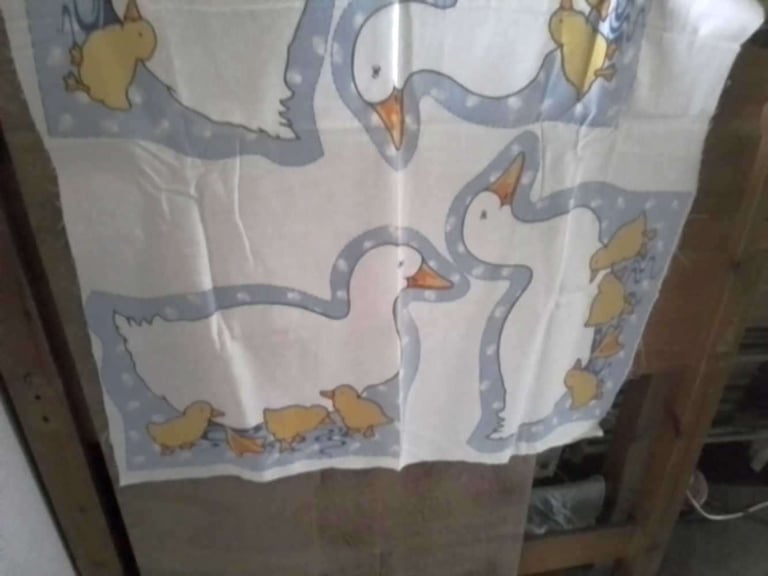 image for Fabric with Printed Cut outs to make Duck Pillows or cushions