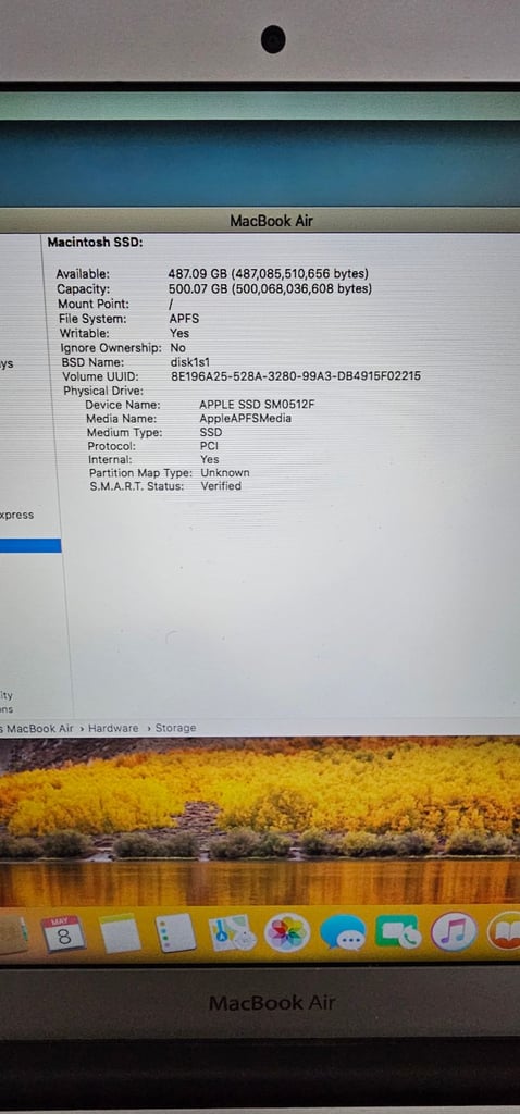 Apple Macbook Air 2014 512 GB Memory 13 inch