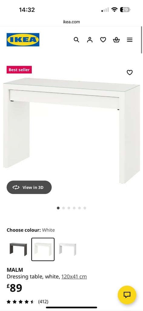 IKEA malm dressing table 