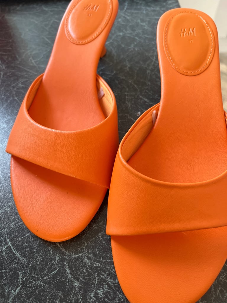 HM low heeled orange shoes 