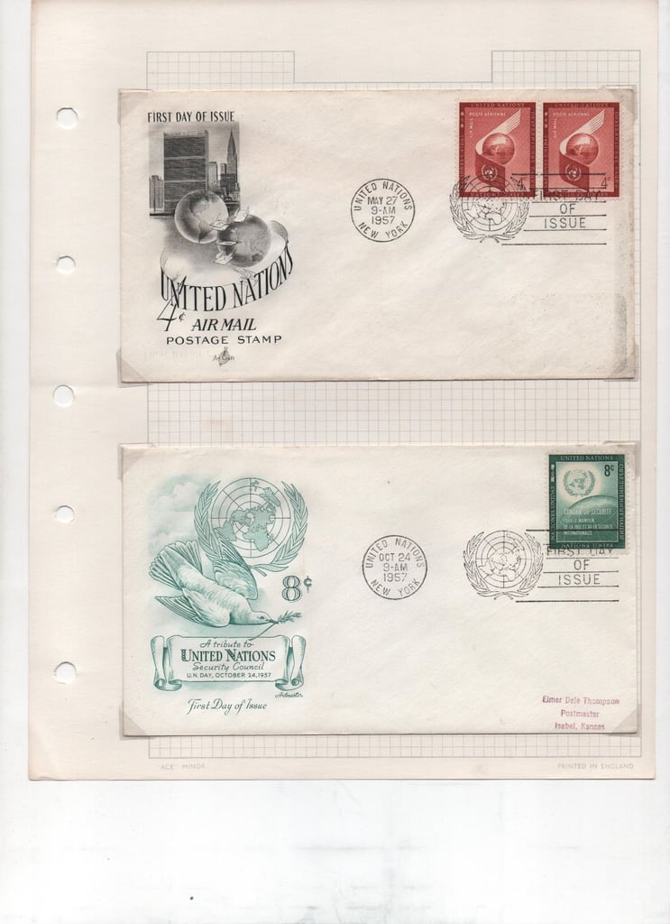 186 United Nations first day covers
