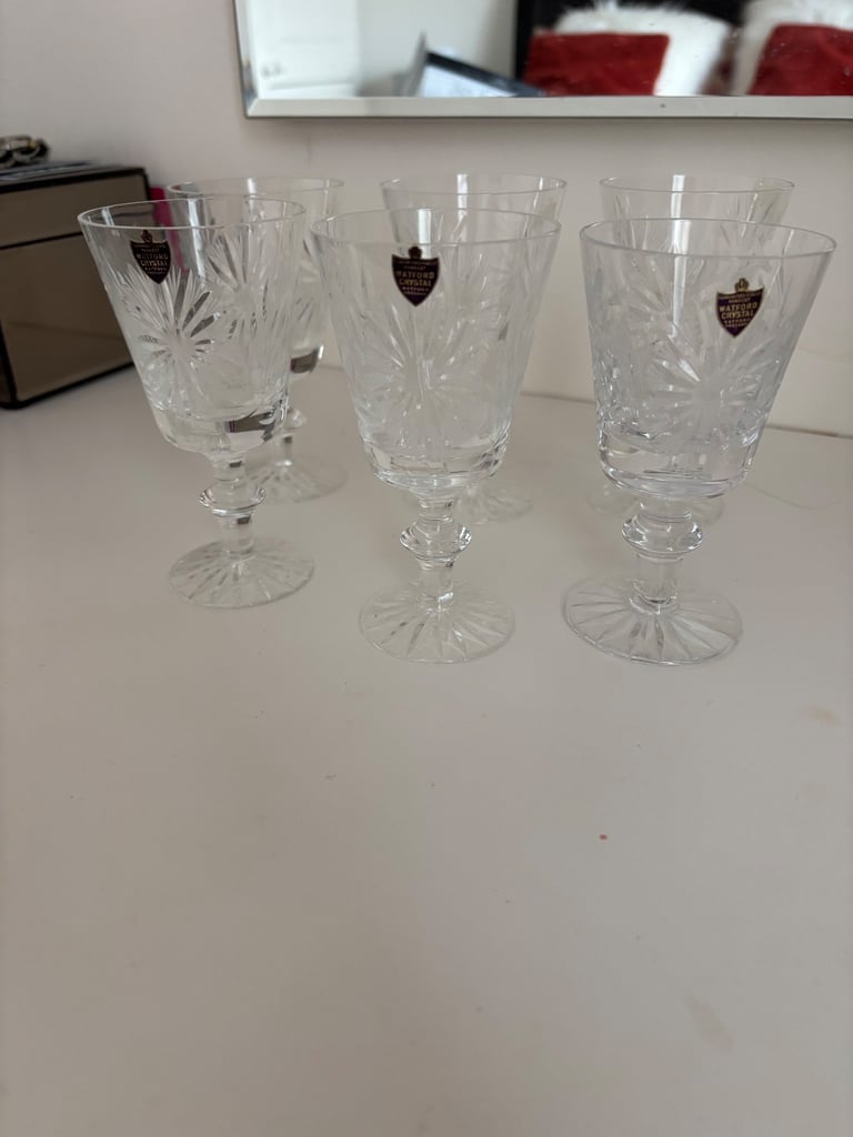 image for Six Watford Crystal glasses 