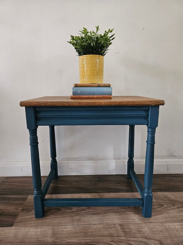 Solid wood side table by Vintage Revival