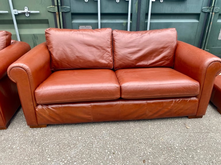 3-2 i Real tan Leather sofas
