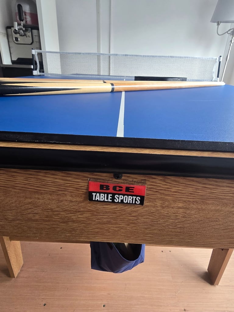 Fold up pool table, table tennis and darts