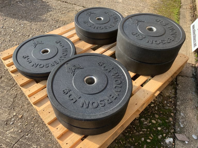 100kg Wolverson Olympic Bumper Plate Set (#1074) 