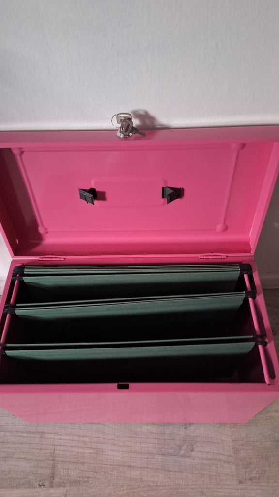 Metal box with key 
