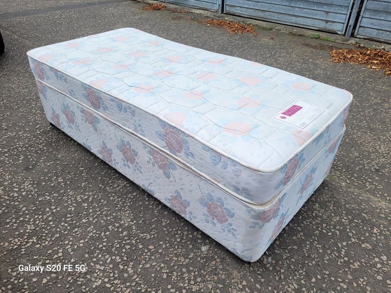 image for Single divan bed with mattress, delivery available 