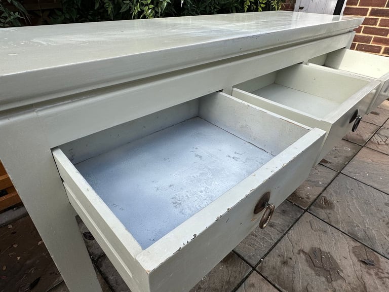 Lombok MANDARA Solid Wood 3 Draw Console / Hallway Table – Good Condition, RRP £515