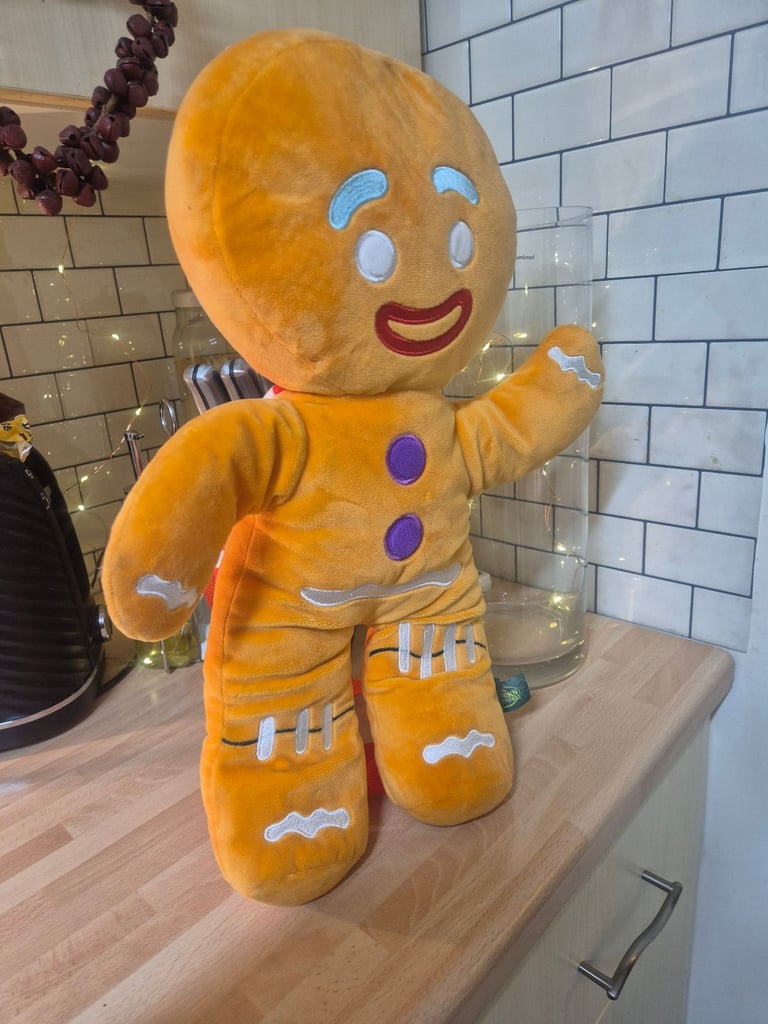 Shreks Adventure Gingerbread Man Gingy Soft Plush Toy Back Pack