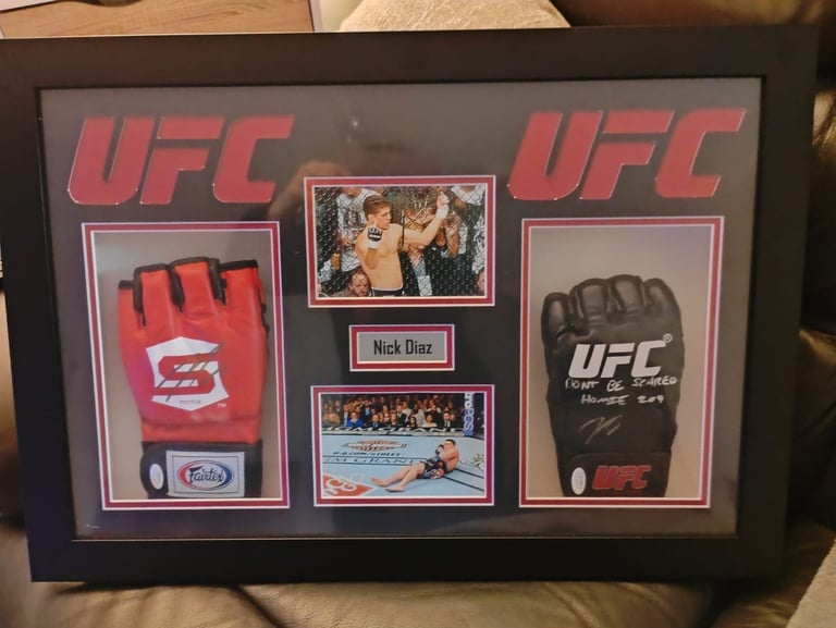 image for Signed Nick Diaz gloves ufc